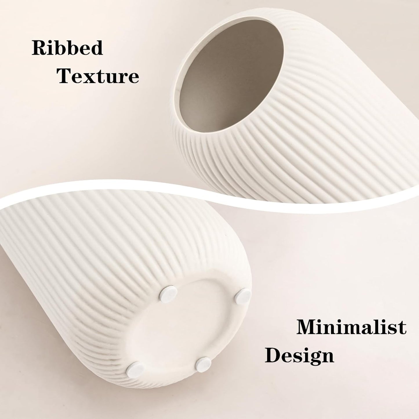 Ceramic Vase for Flowers / Tall White