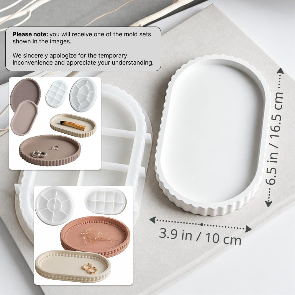 Silicone Tray Molds for Resin Casting / Set of 2