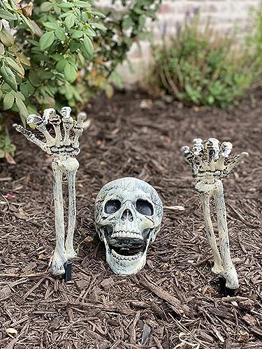 AISENO Realistic Skeleton Stakes Halloween Decorations for Lawn Stakes Garden Halloween Skeleton Decoration Outdoor