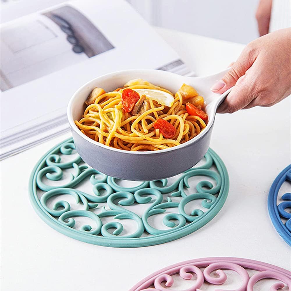 Mandala Coaster Resin Molds Large Silicone Coaster Molds for Hollow Flower Tray Epoxy 3D / Set of 2