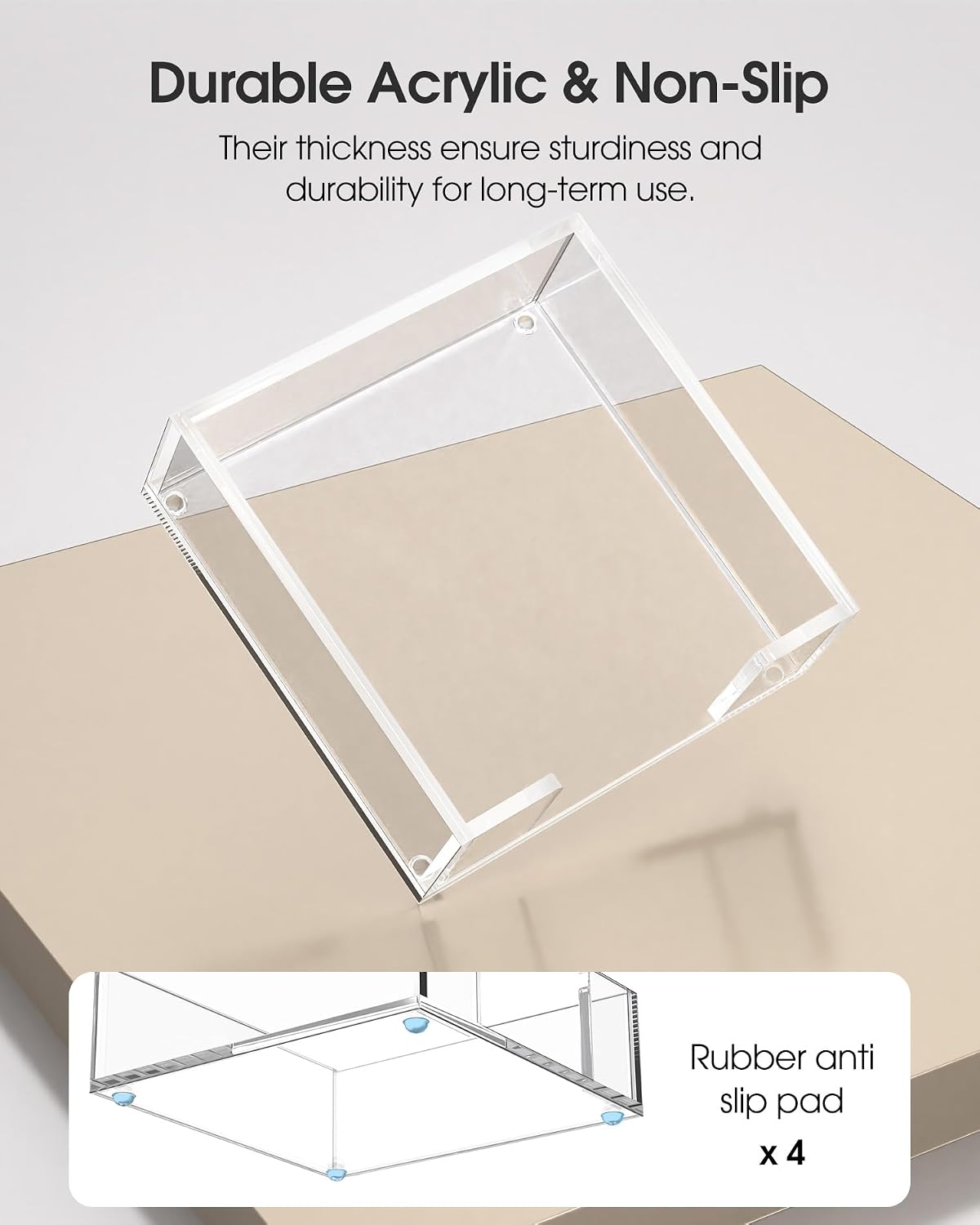 Acrylic Cocktail Napkin Holder / 5 x 5 / Inches Cocktail Napkin Holder / Clear