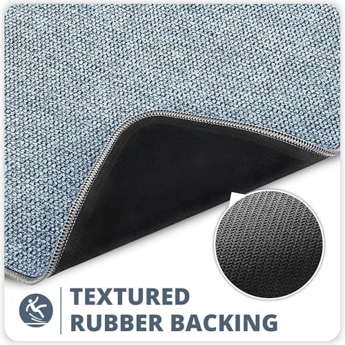 Bosap Bath Mat,Ultra Thin Bathroom Runner Rugs,Large Bath Mats for Bathroom,Quick Dry,Non-Slip,Machine Washable,Low