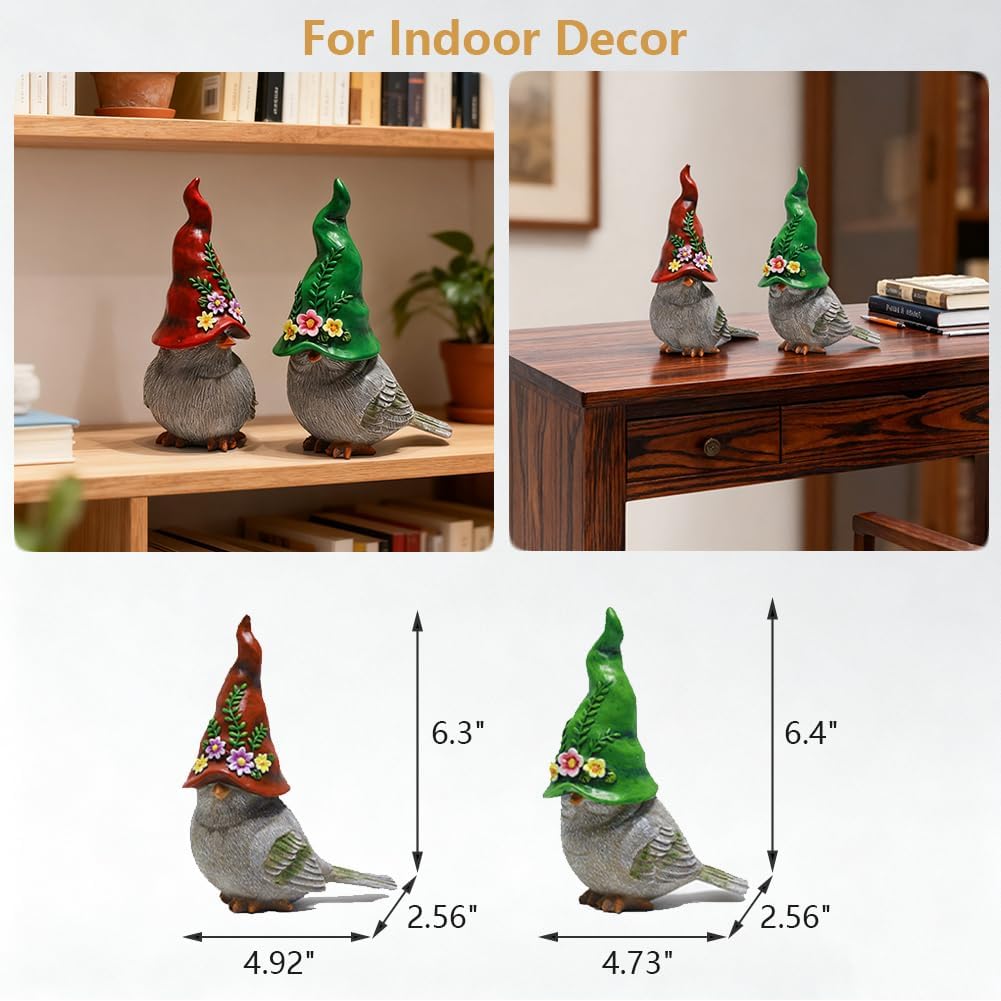 Bird Statues Bird Sculptures Garden Decor Bird Figurines Home Decor Decorative Bird / Set of 2