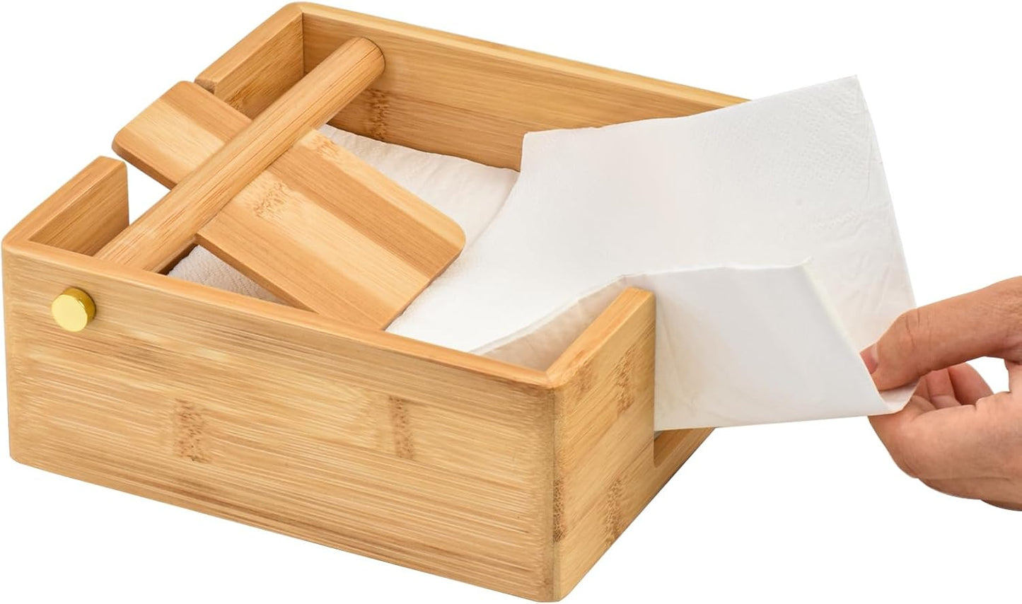 Napkin Holder / Decorative Beverage Napkin Holder / Natural / Bamboo