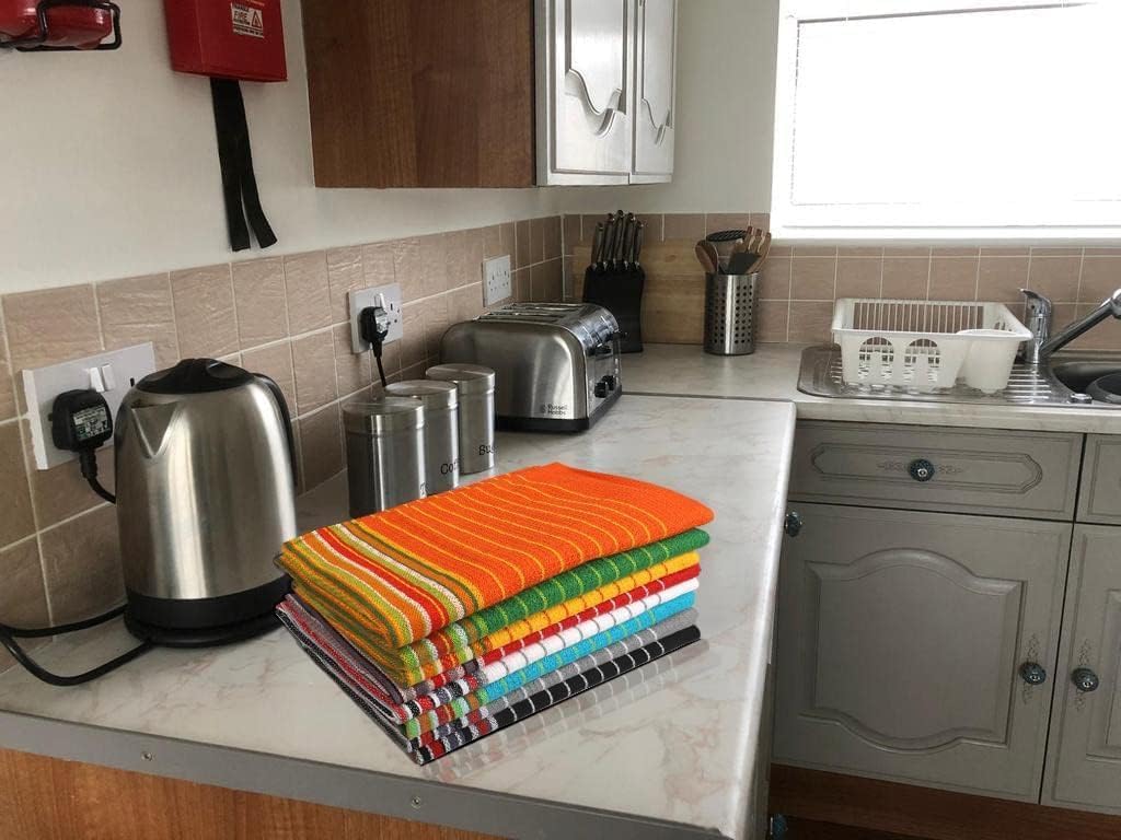 Urban Villa Kitchen Towels 100% Cotton Dish Towels for Kitchen(Set of 8)20”x30” Dish Cloths Highly Absorbent Kitchen