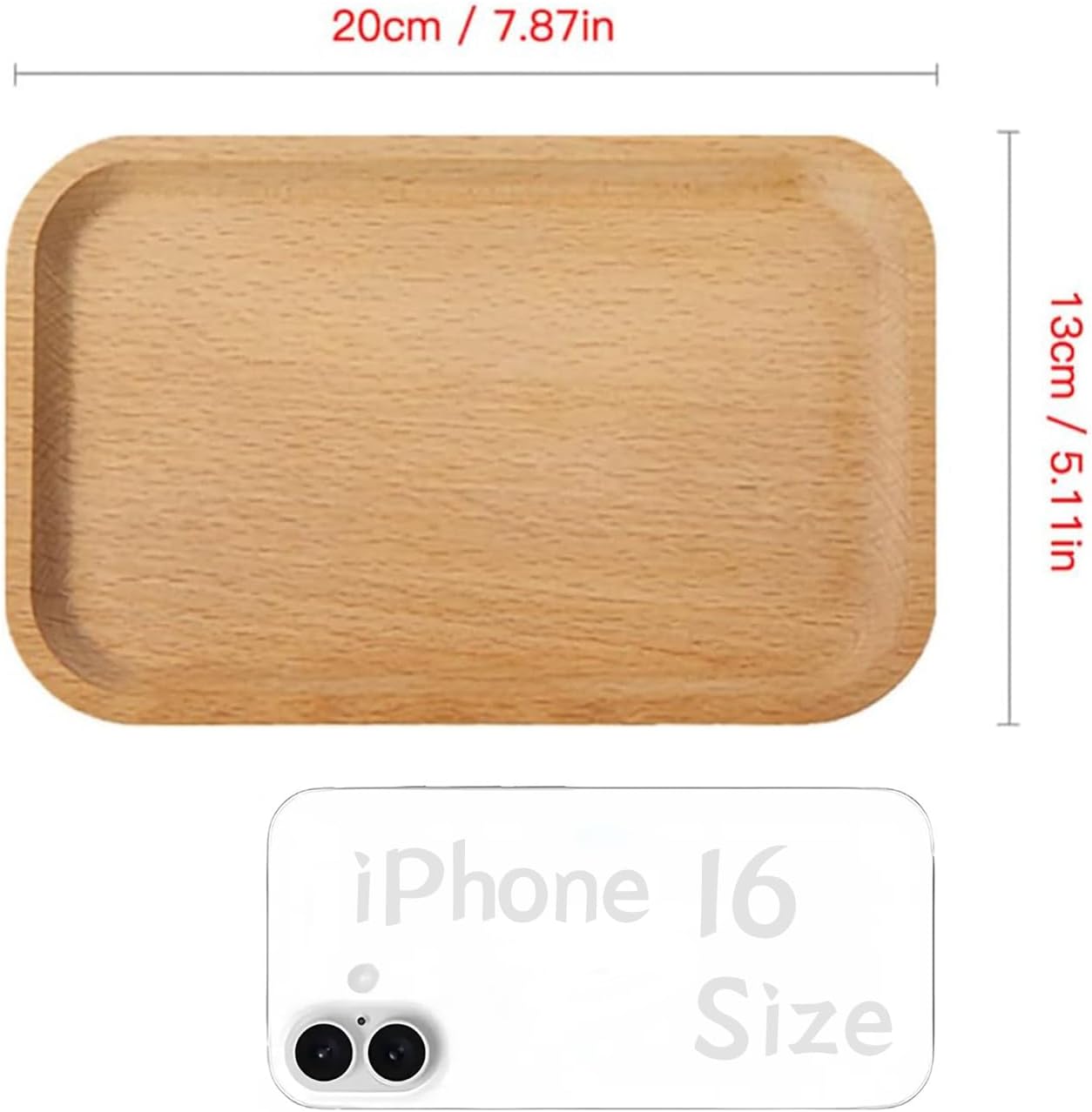 Serving Platter Tray / Wood / 8 x 5 / Set of 6