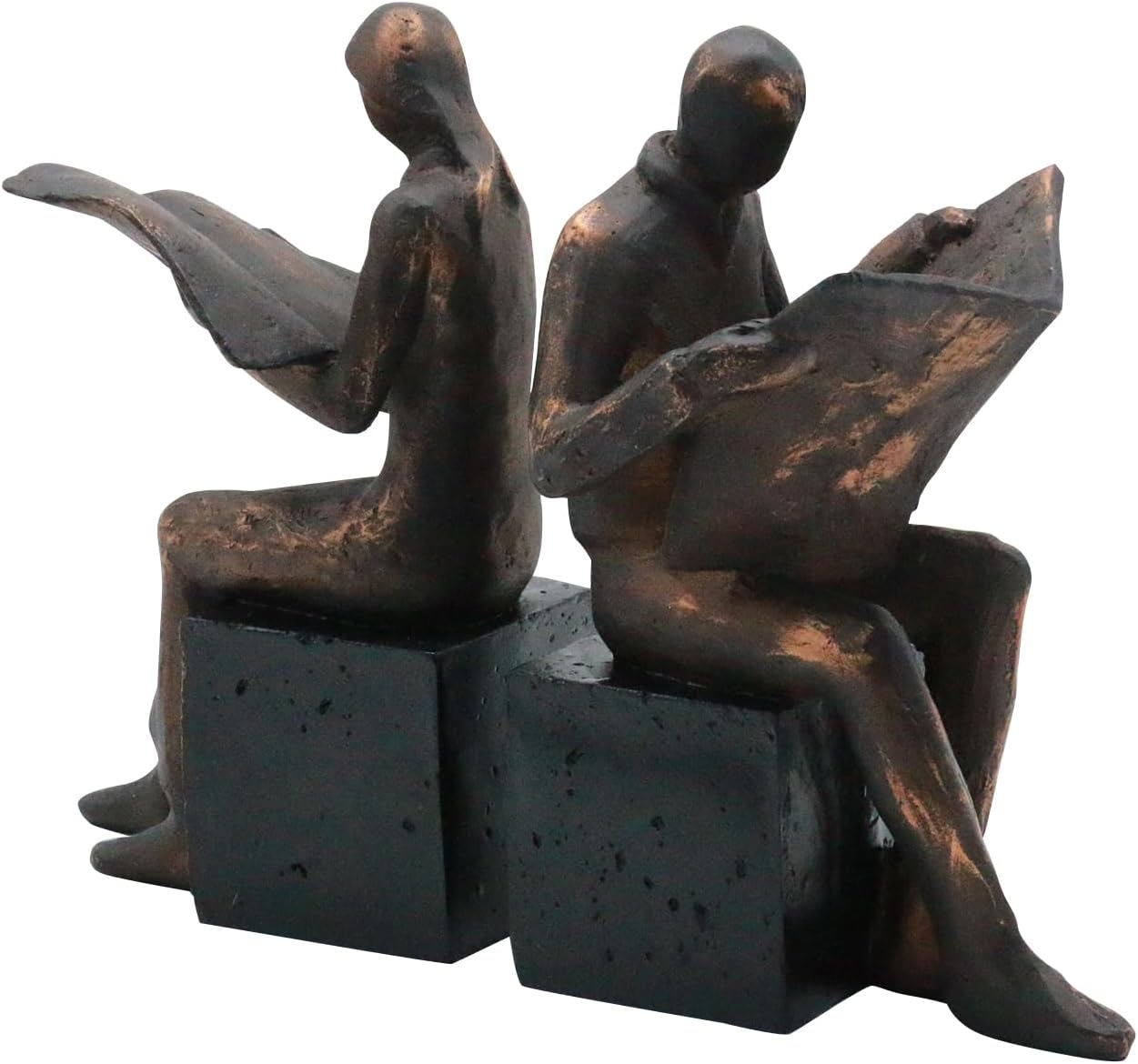 Copper Newspaper Decorative Bookends / Readers