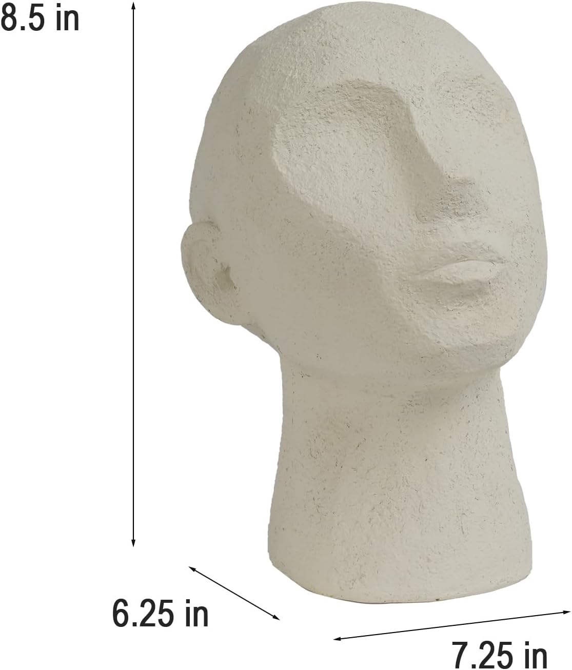 Resin Thinker Human Head Statue Shelf Decorations Bust Statues