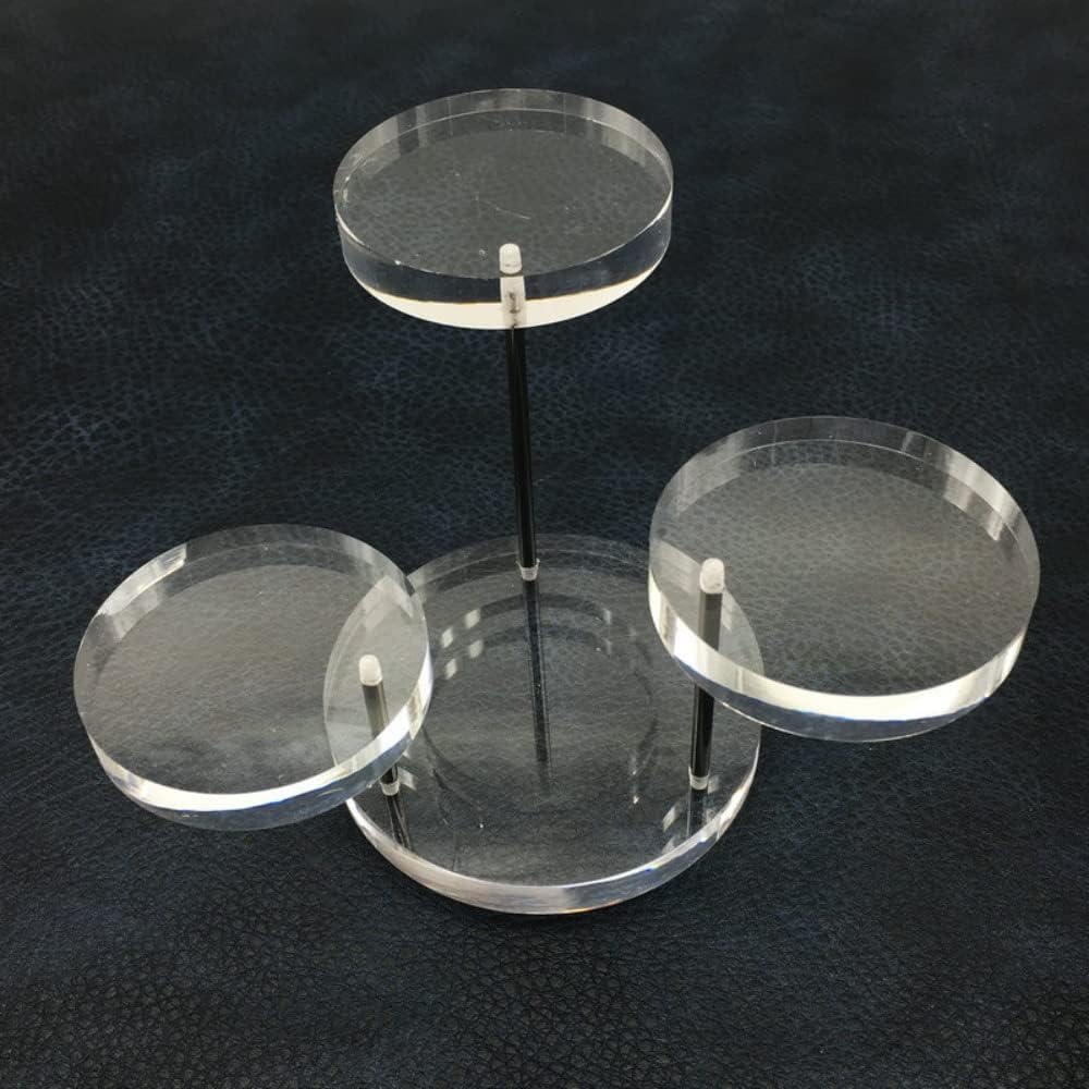 Acrylic Round Products Display Stands 3 Tier Riser Rotatable Jewelry Storage Stand Display Stand