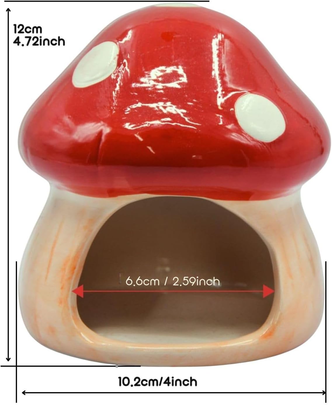 Ceramic Fish Tank Decor / Red