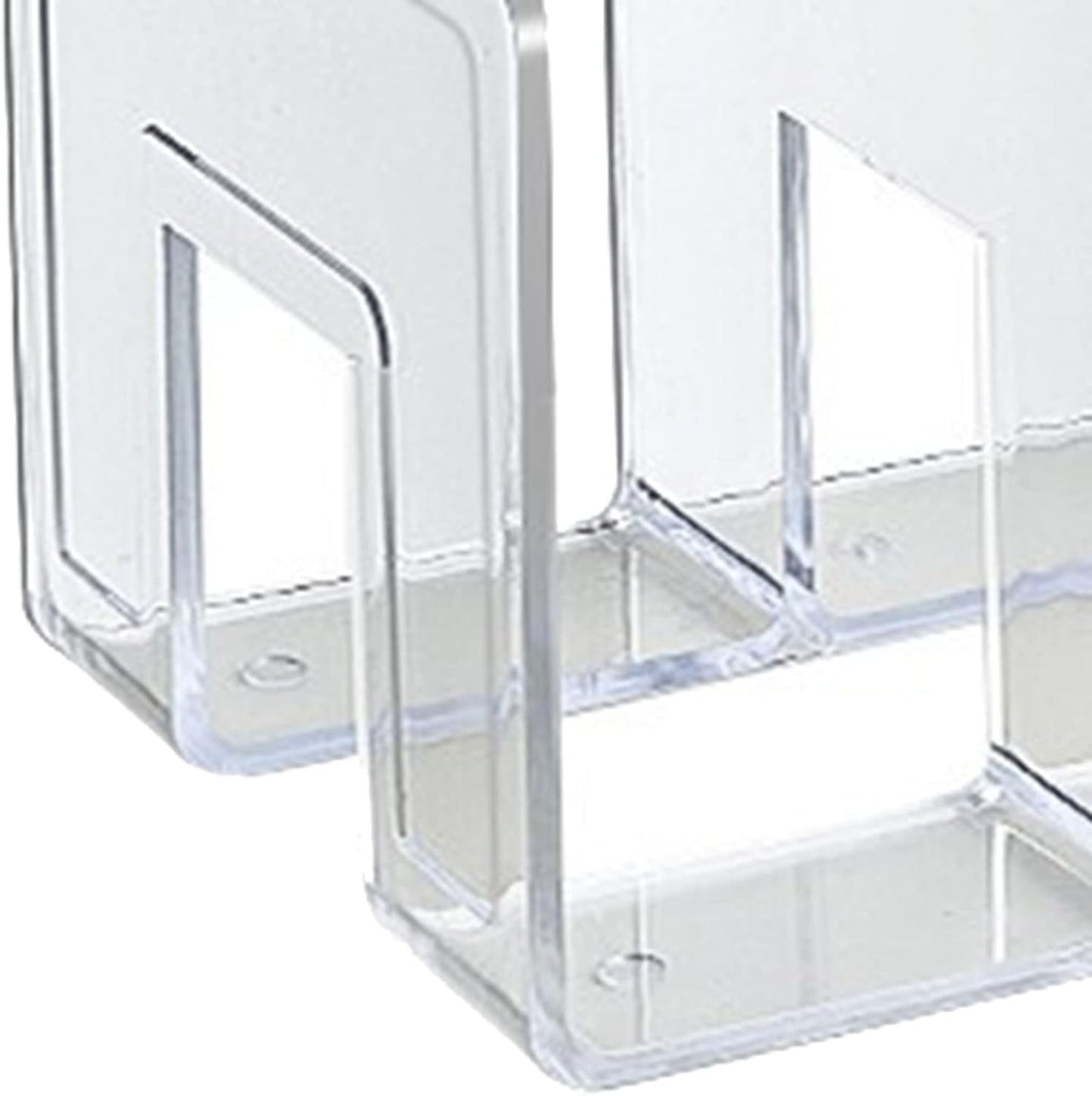 Bookends Transparent Color Simple 4 Compartments Acrylic Book Shelf Holder / Clear