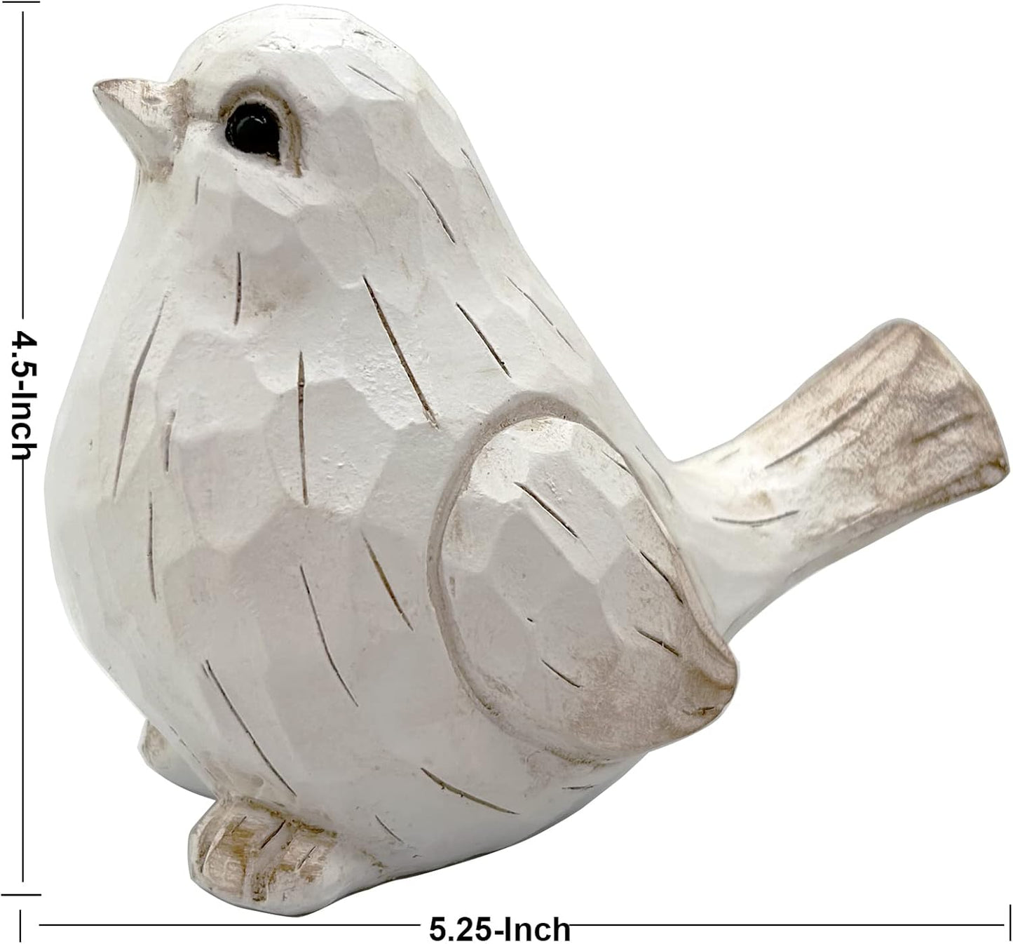 New Modern Farmhouse Bird Figurine / Distressed / White