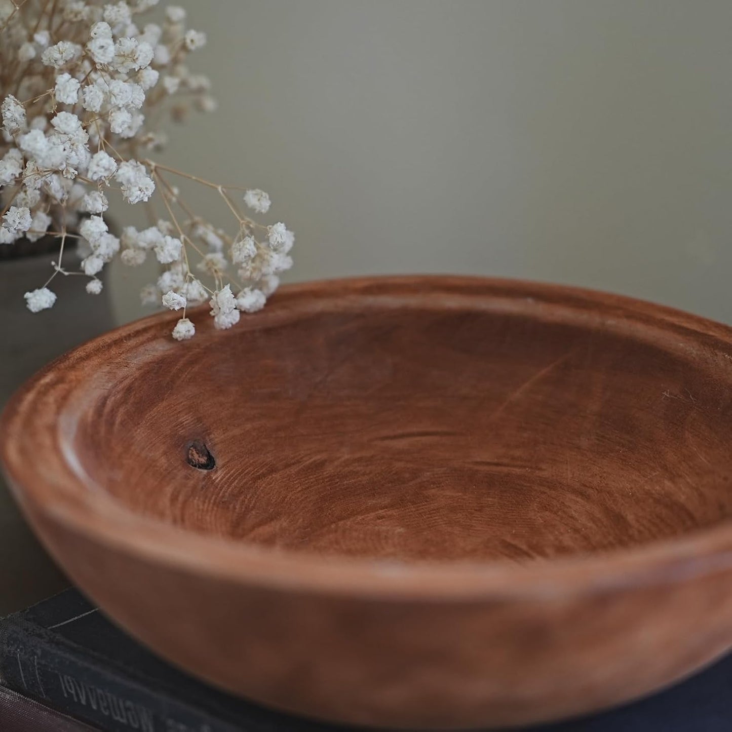 wood dough bowl / Mahogany