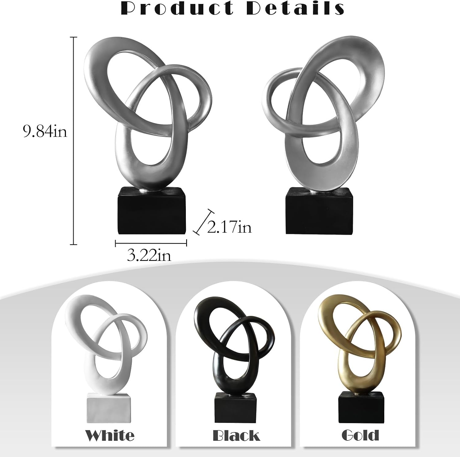 Knot Decor Mobius Stripe Statue / Sliver