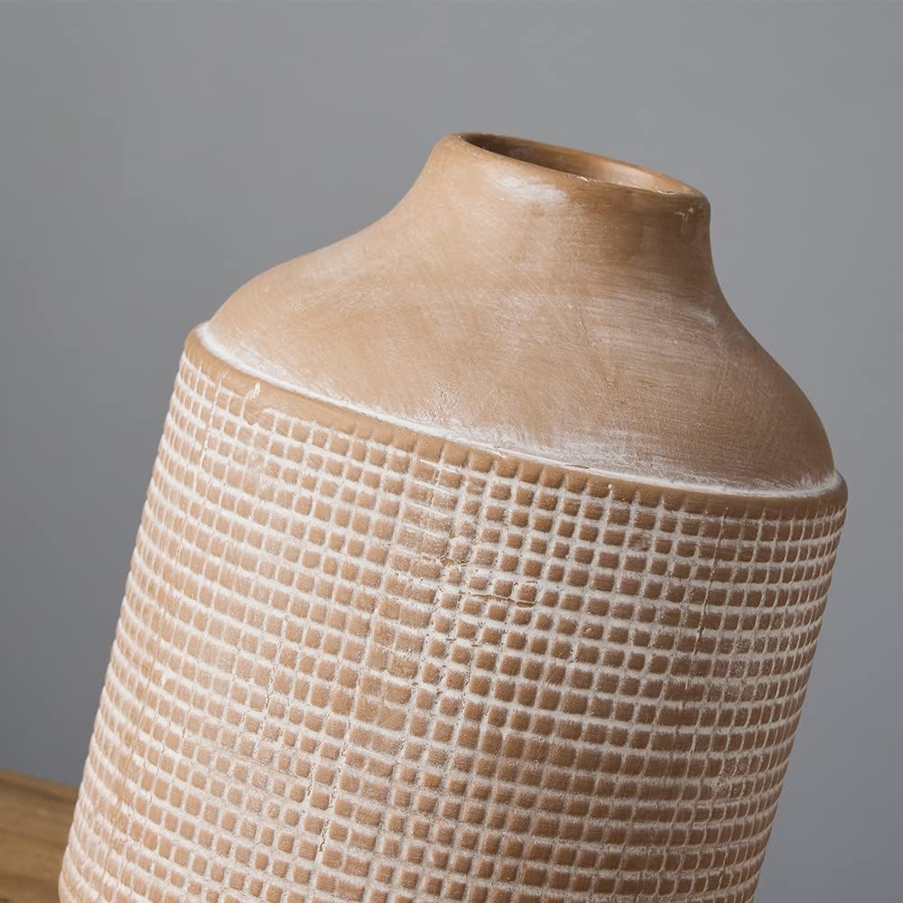 Sand Glaze Finish Boho Vase / Jo-gs17132-beige