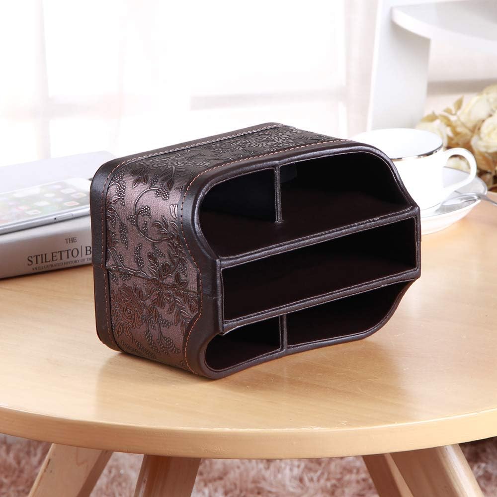 Leather 360°Rotatable Remote Control Holder / 1 Retro