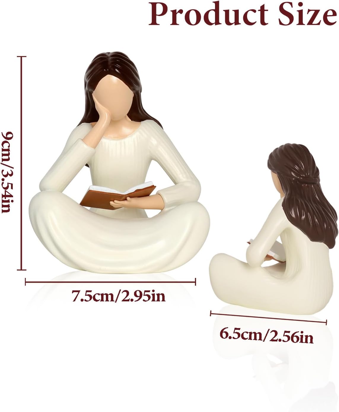 Modern Book Lover Gift for Women / Beige