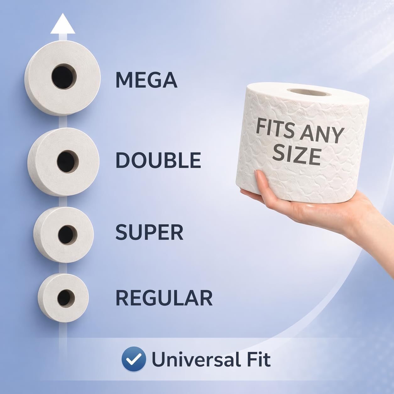 BROOKSTONE Toilet Paper Holder Stand Reserve - Free Standing Toilet Paper Stand with Storage that Holds Mega Rolls