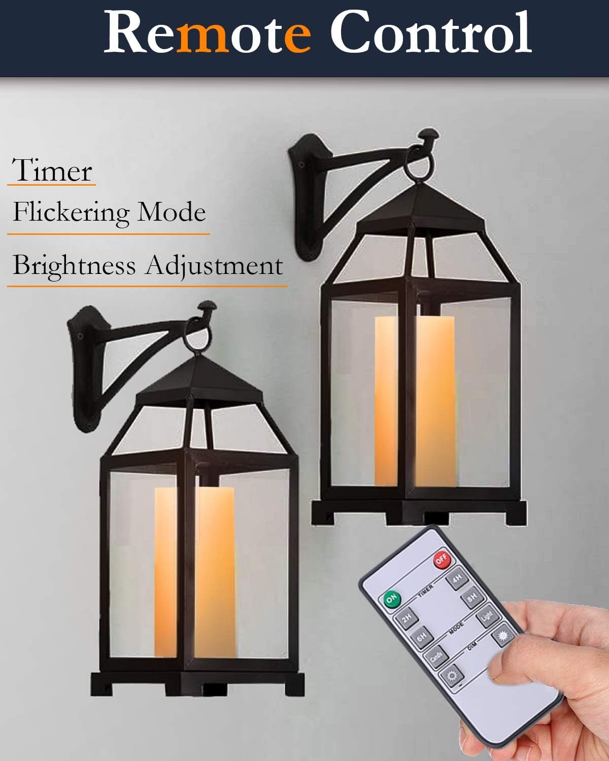 Homemory Real Wax Flickering Flameless Candles Battery Operated, 9" x 3" | LED Pillar Candles with Timers and 2 Remote