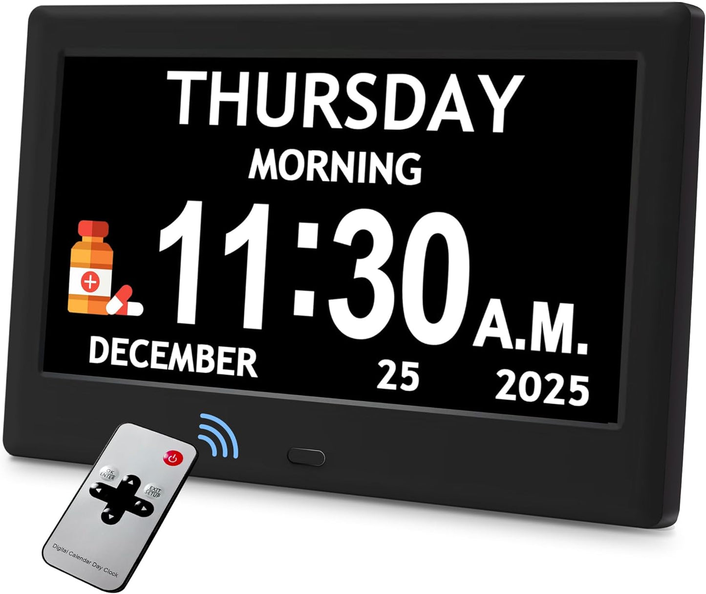 DreamSky Wooden Digital Alarm Clock for Bedroom with Large Numbers