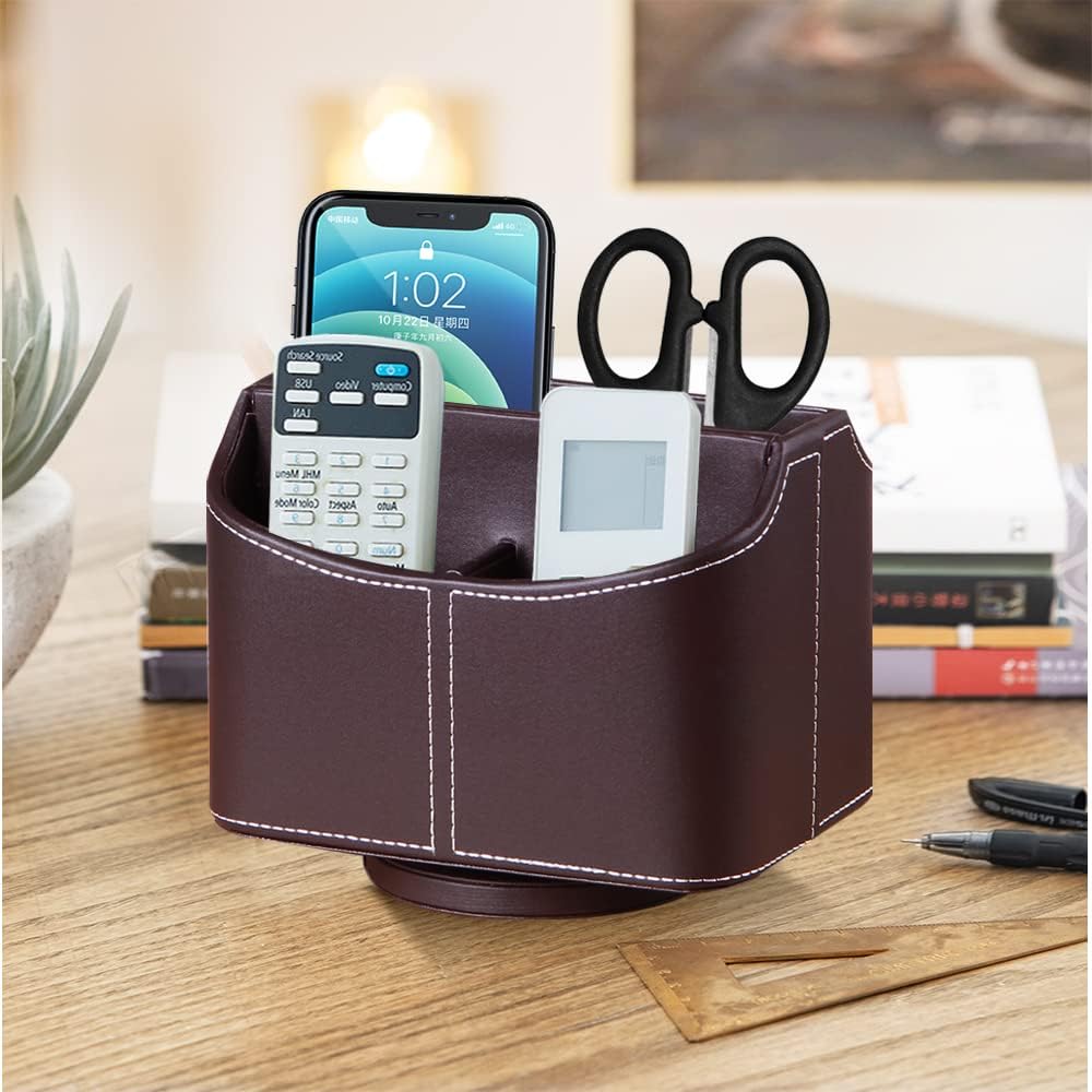 360° Rotating Remote Control Holder / Brown