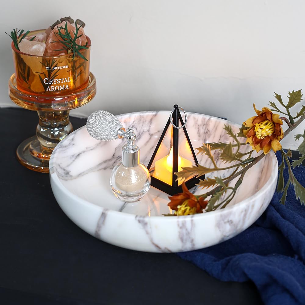 Modern Decorative Bowl / Arabescato / 7.8 x 1.9