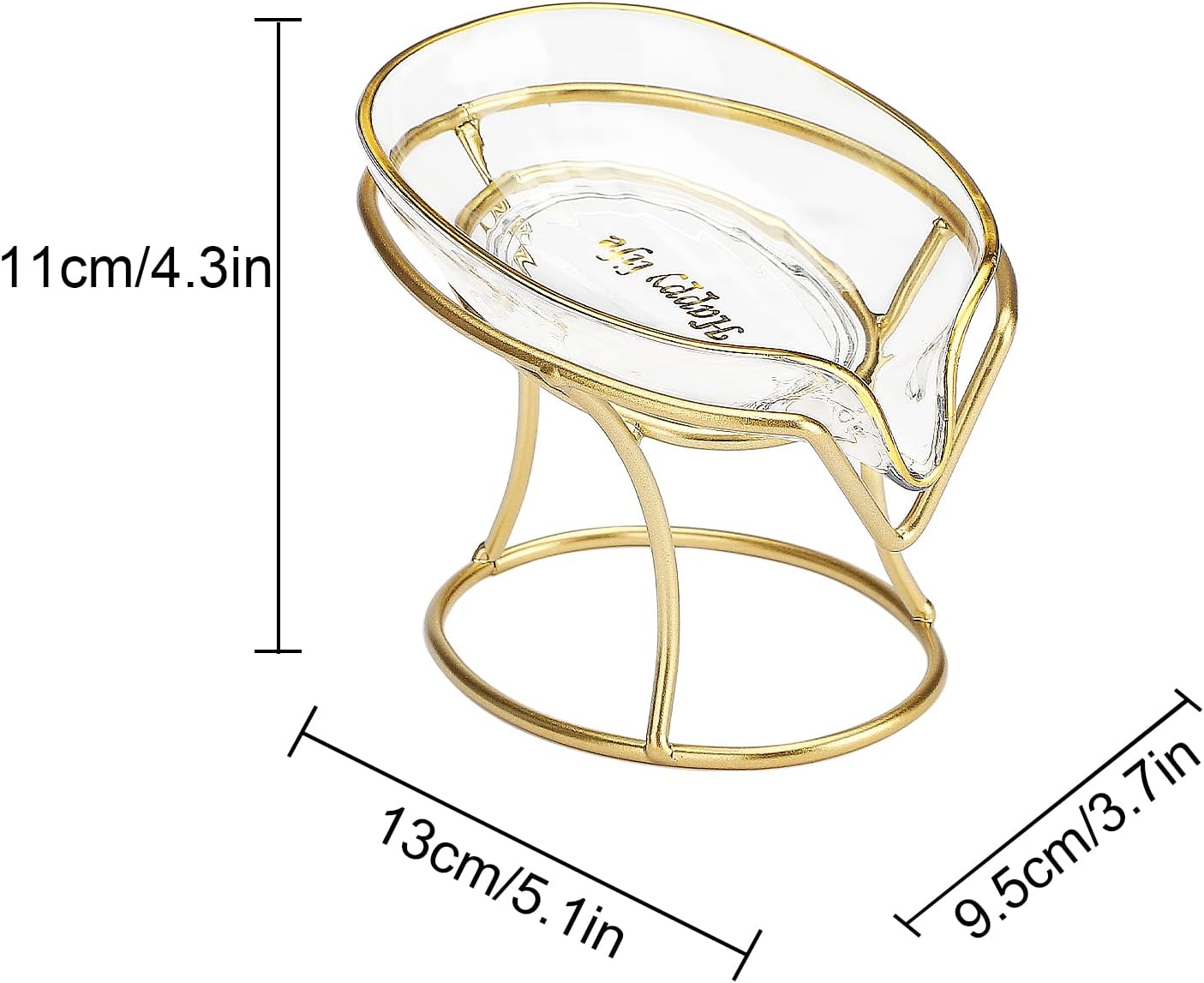 Decorative Bathroom Soap Tray / Transparent