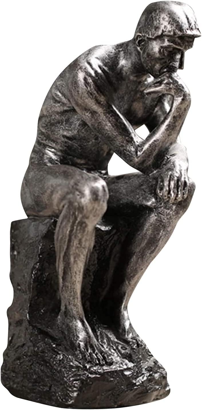 Thinker Figurine Vintage Style Thinker Statues Thinking Man Figurines Desktop Sculpture