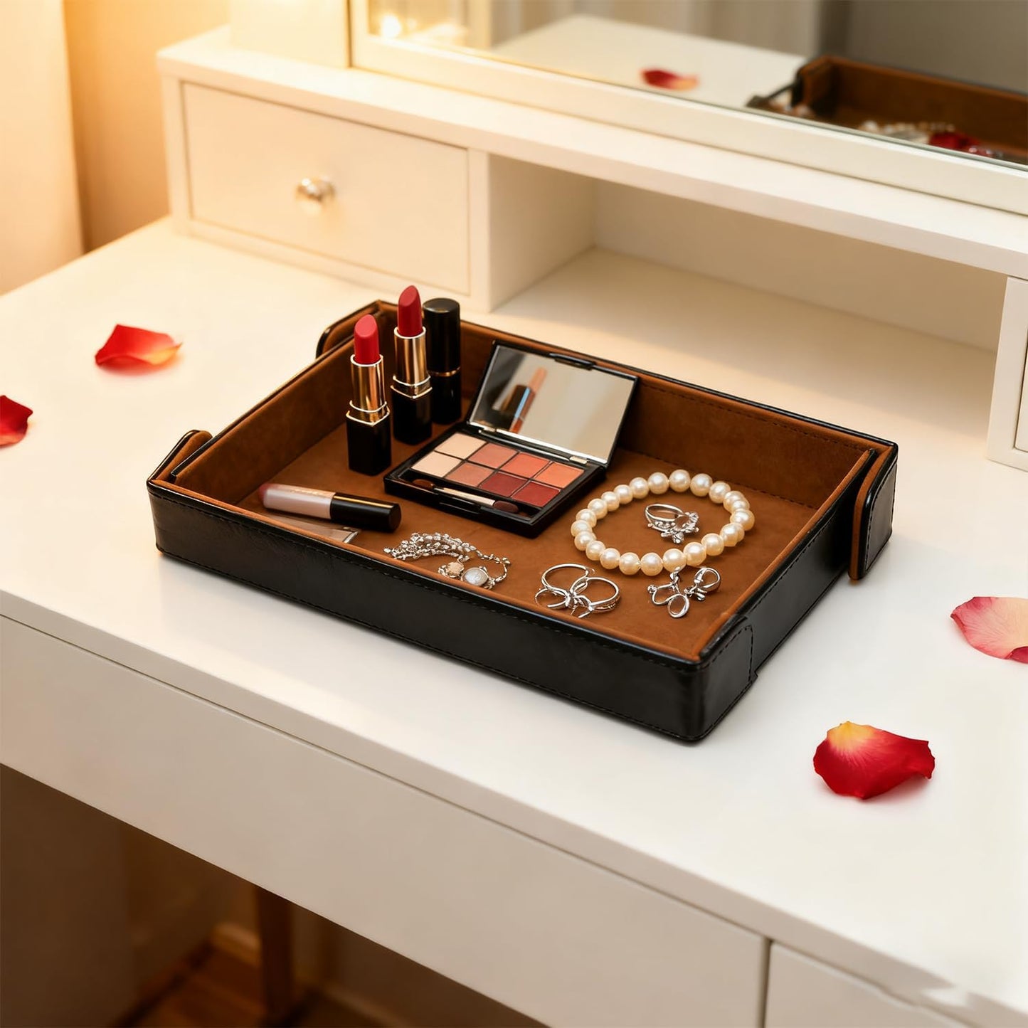 Valet Tray Desktop Storage Organizer Catchall Tray for Jewelry