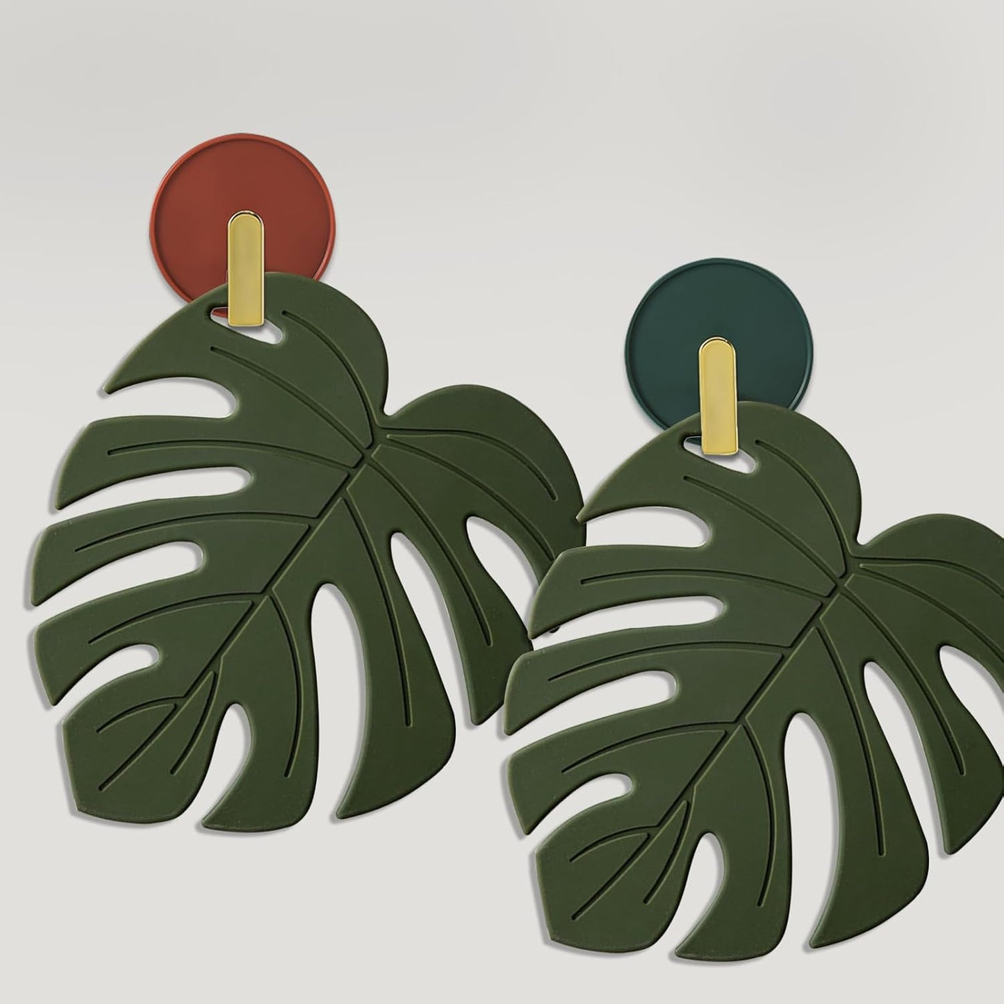 Monstera Pot Holders for Hot Pots and Pans / Large / Set of 2