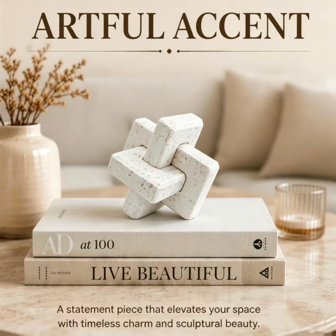 Boho Aesthetic Shelf / Modern Resin Decorative Knot