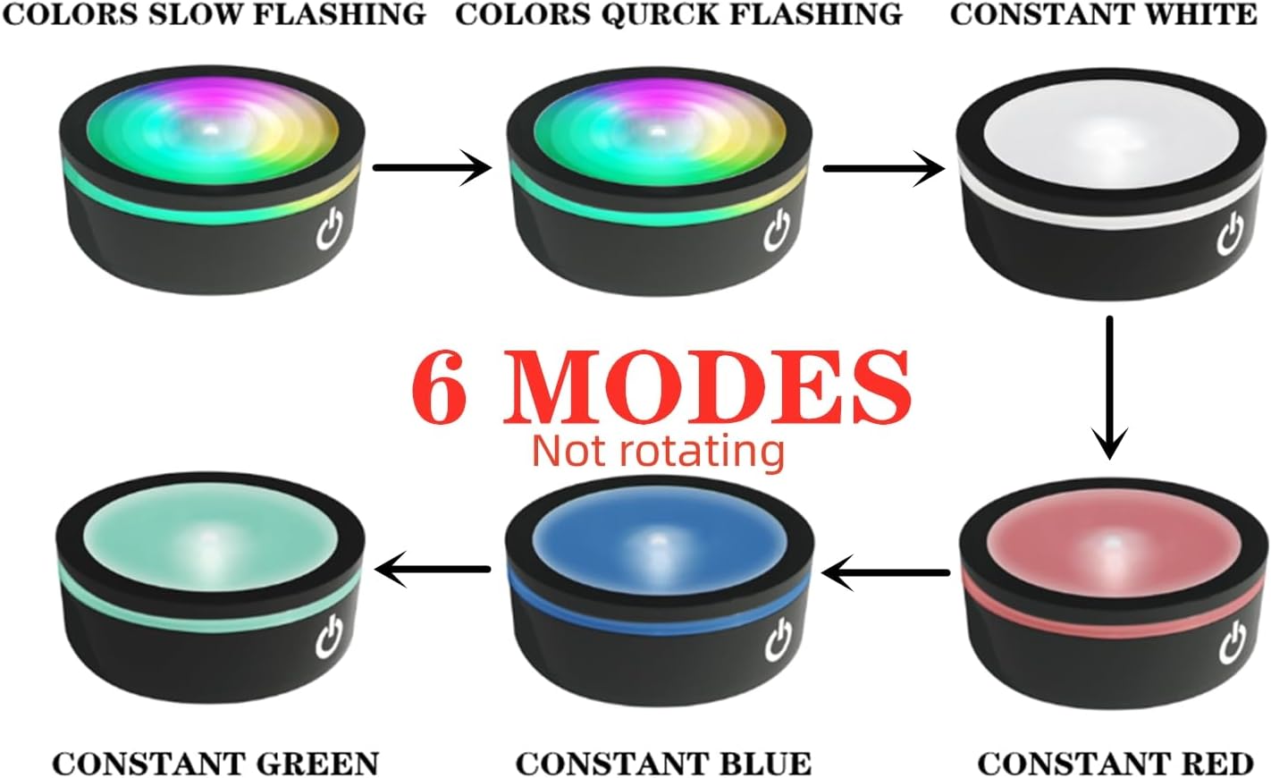 LED Light Base Non-slip Round Display Stand In A Variety of Colors / Silver Flat Base