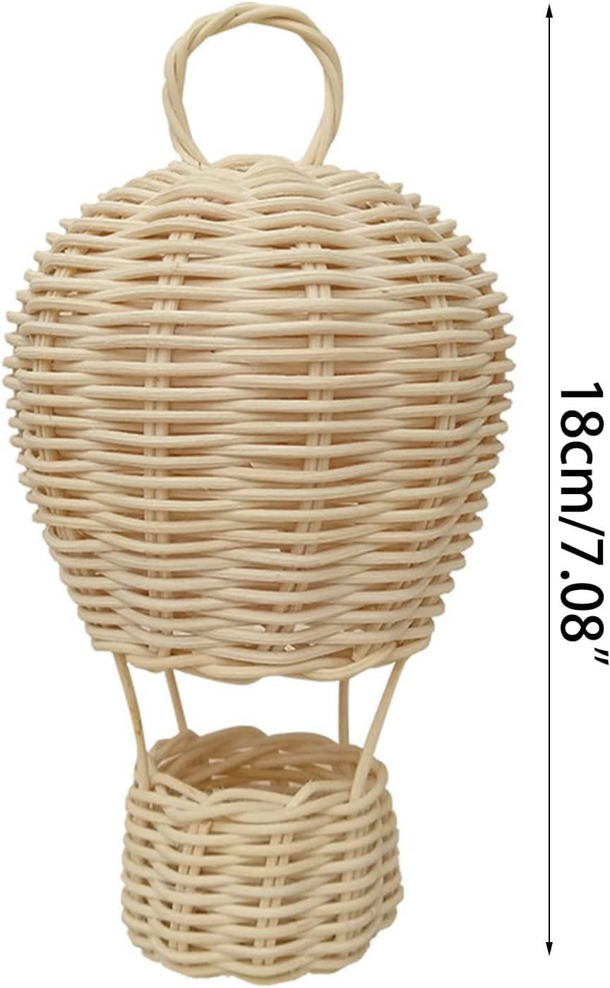 Rattan Hot Air Balloon Handmade Hanging Charm Art Handicraft