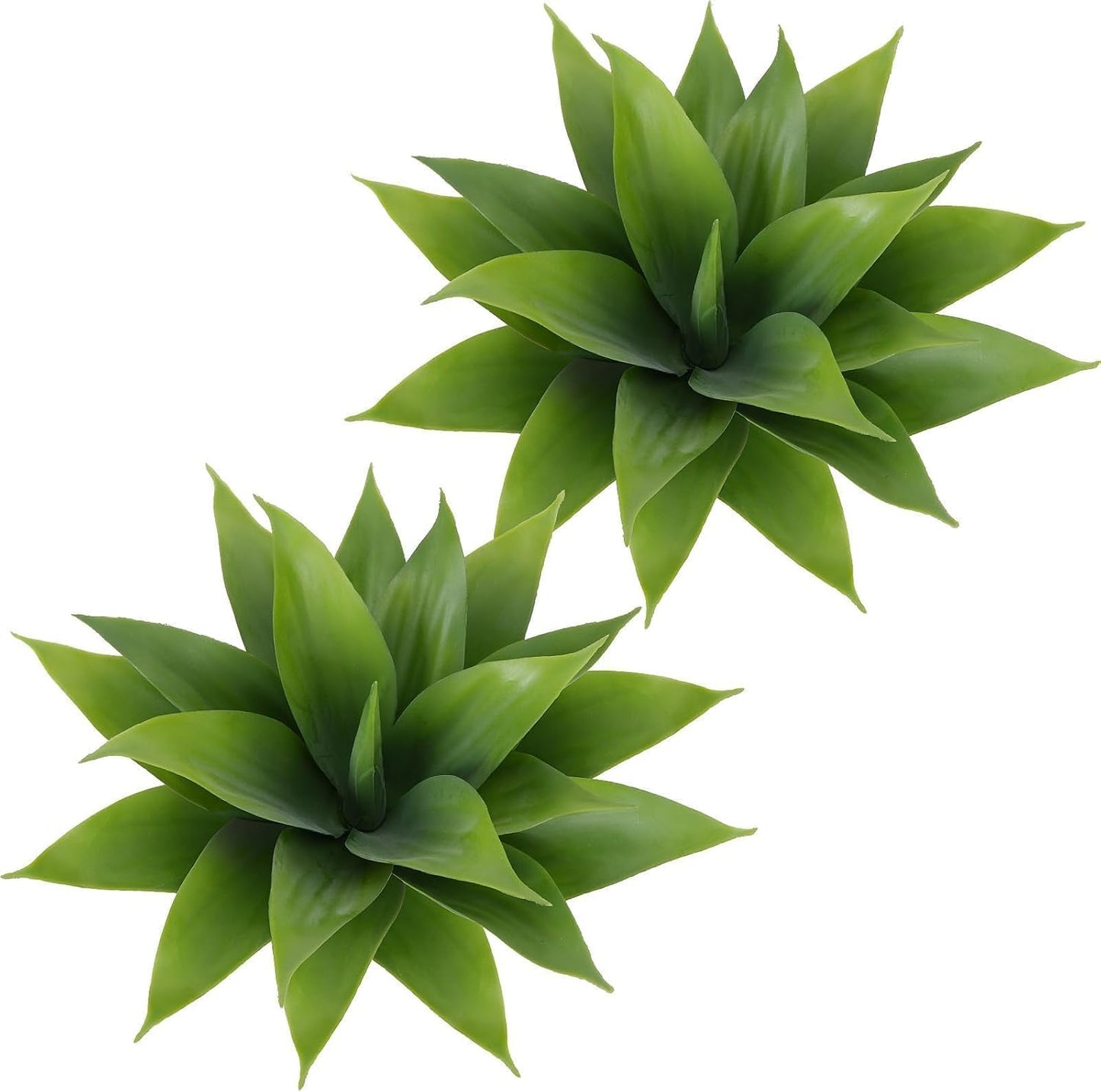Agave Plant Artificial Outdoor / 14" Green / 14 Inch / Set of 2