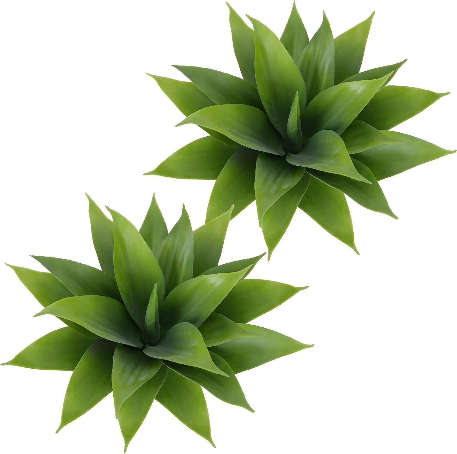 Agave Plant Artificial Outdoor / 14" Green / 14 Inch / Set of 2