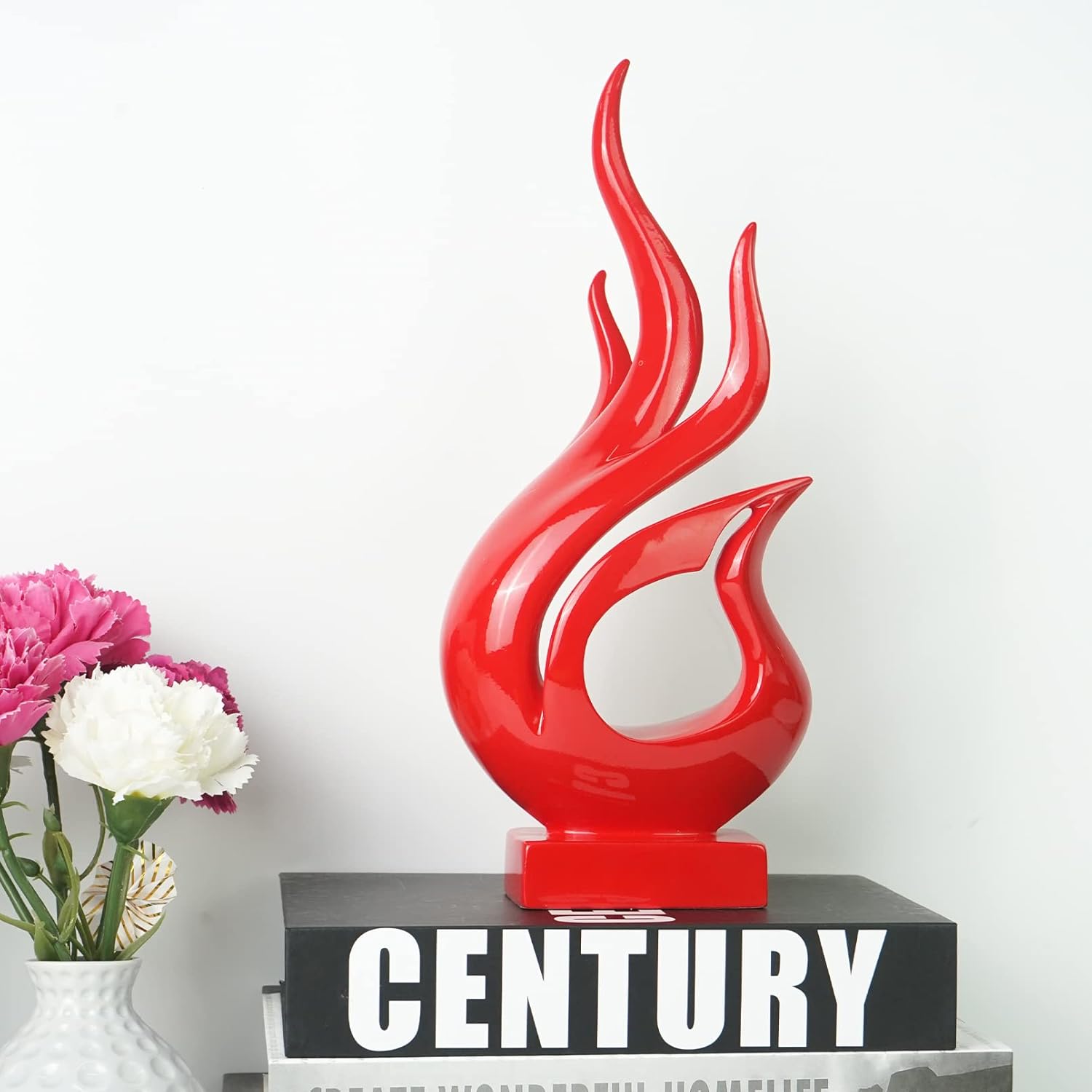 Resin Art Table Decoration Ornaments Modern Home Decor Accent / Red