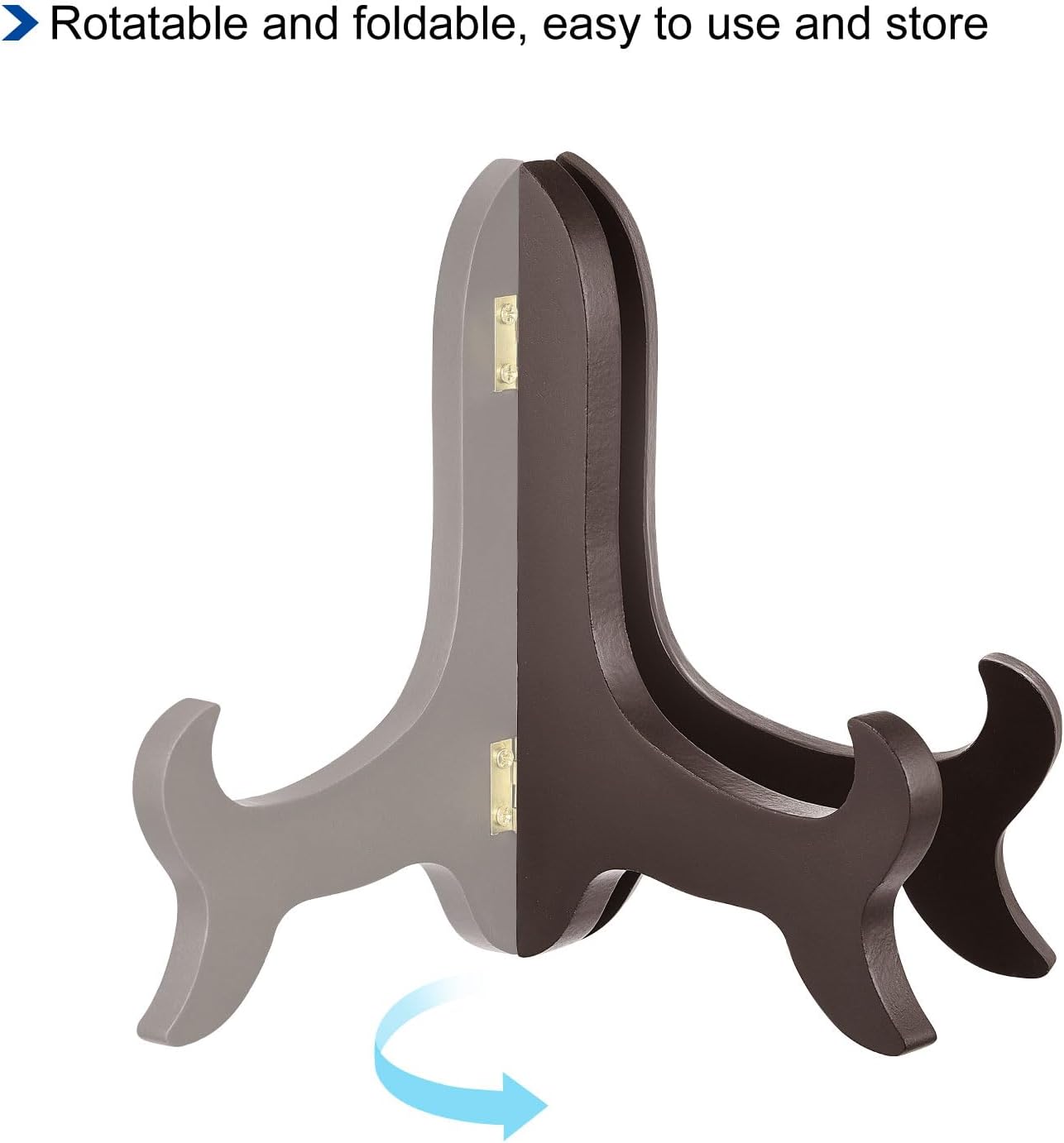 Wooden Folding Display Stand for Decorative Picture Frame / Brown / Set of 6