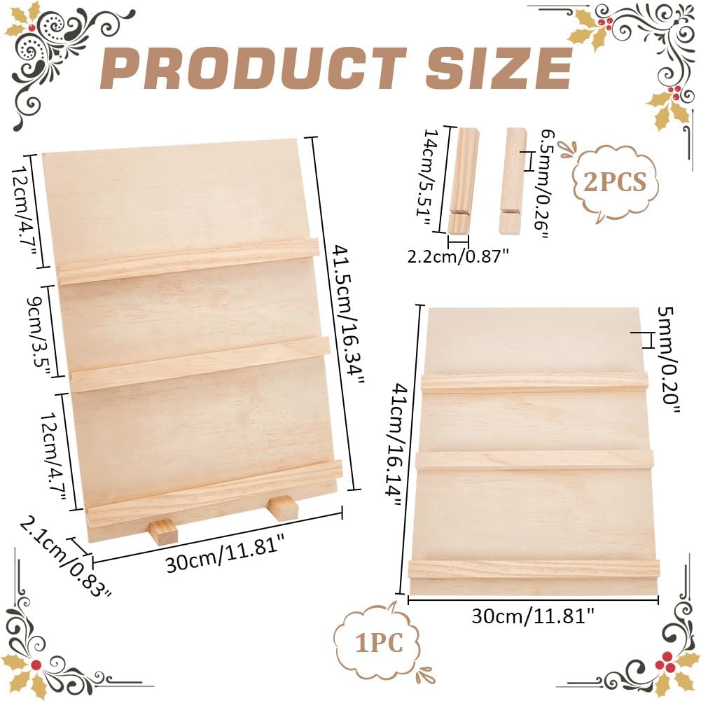 3 Tier Wood Earring Card Holder