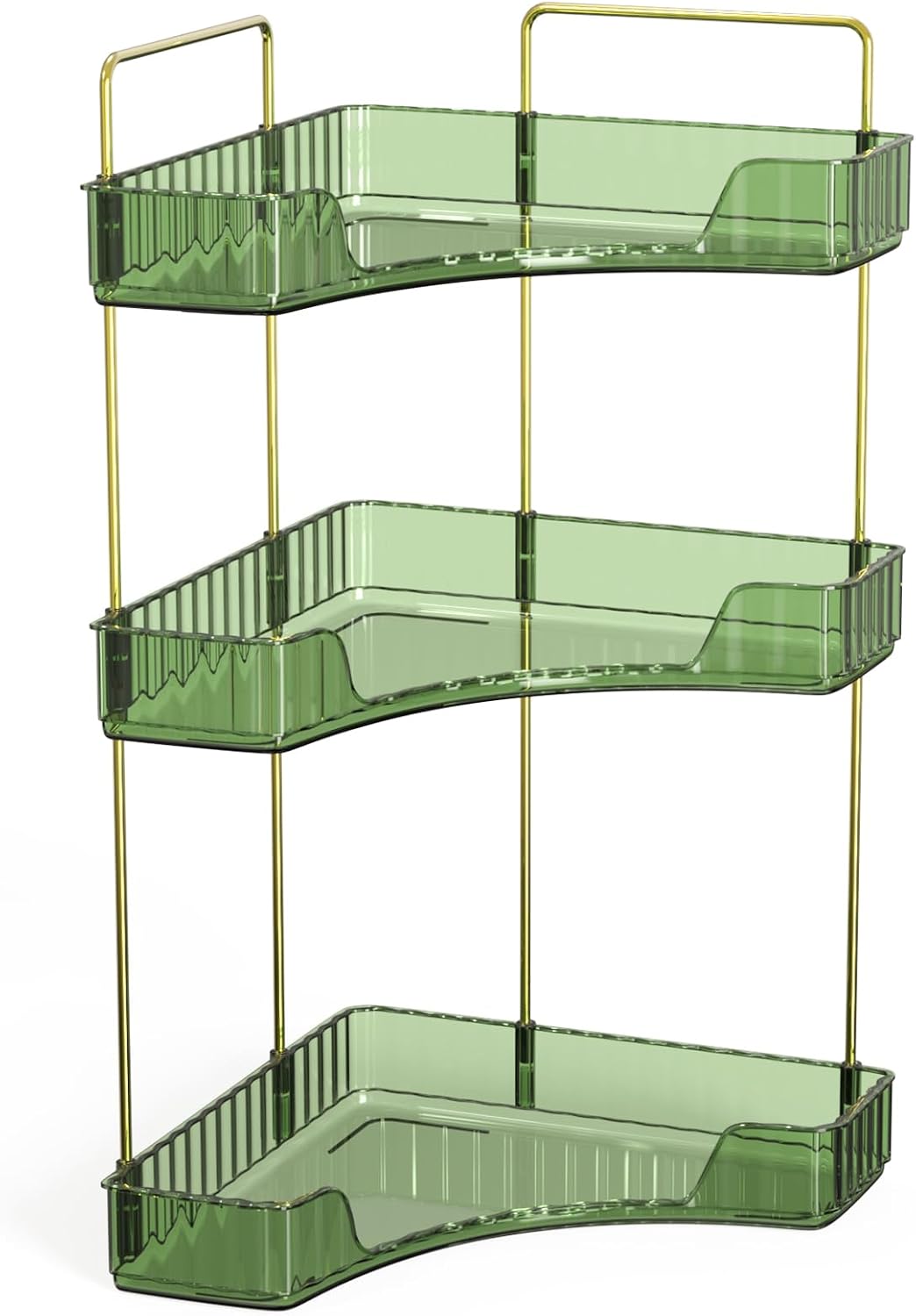 Webetop Corner Bathroom Organizer 3 Tier Makeup Countertop Shelf for Vanity | Compact Corner Design, Daily Item