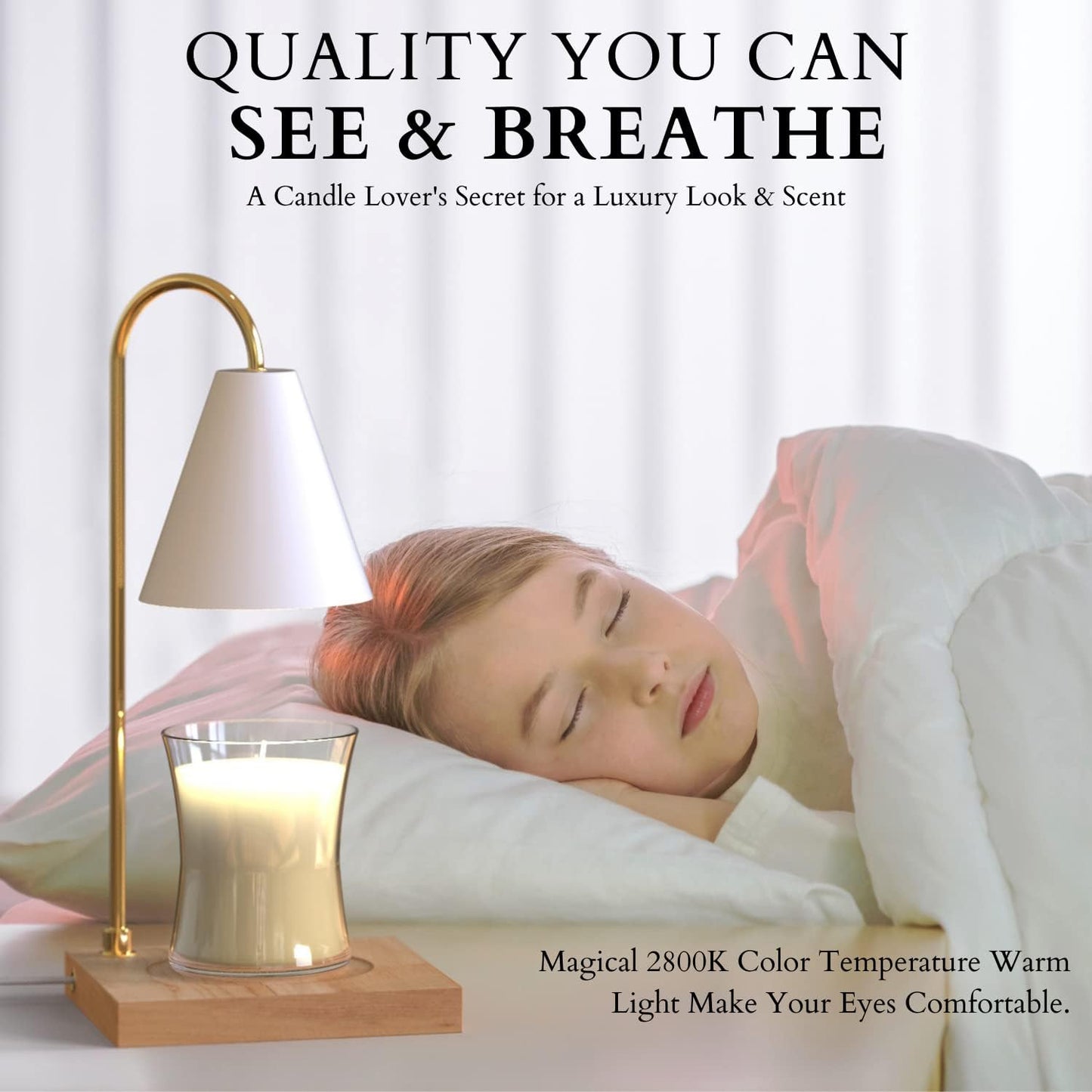 Cozyberry® Candle Warmer Lamp, Timer, Compatible with Yankee Candle Large Jar, Candle Lamp, Dimmable Candle Melter for
