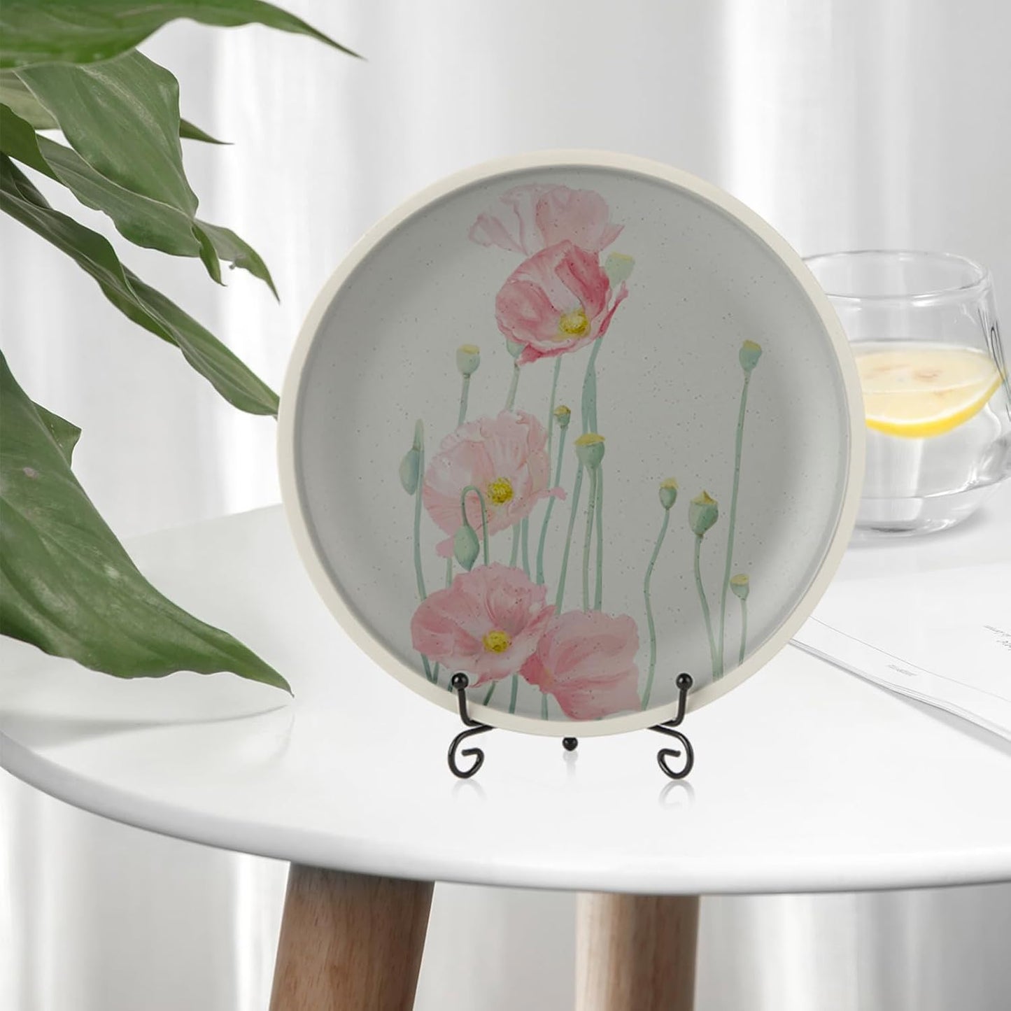 Foldable Plate Picture Holder Display / Black / 4 Inch / Set of 20