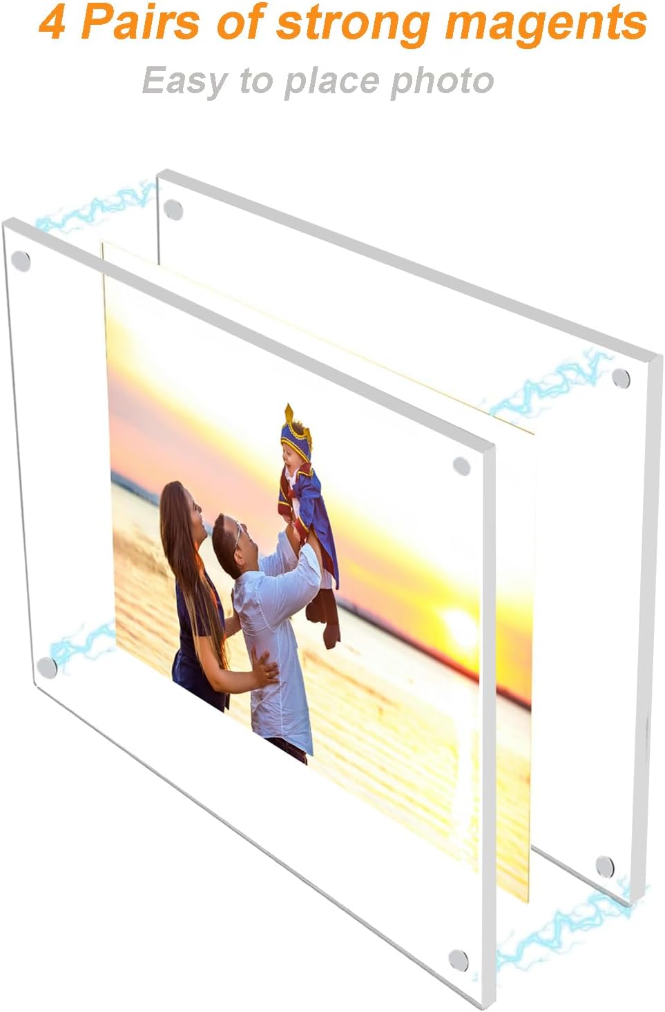 Magnetic Acrylic Picture Frame / 6 x 8 / Clear