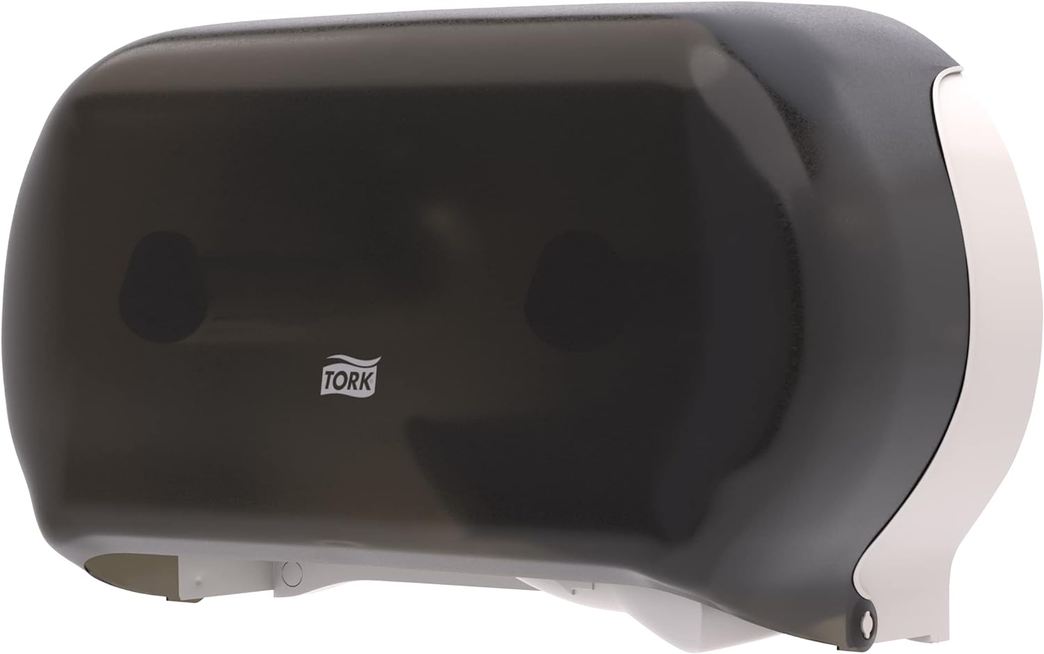 Tork Twin Jumbo Toilet Paper Roll Dispenser Smoke T22, 56TR | Refill Indicator Window
