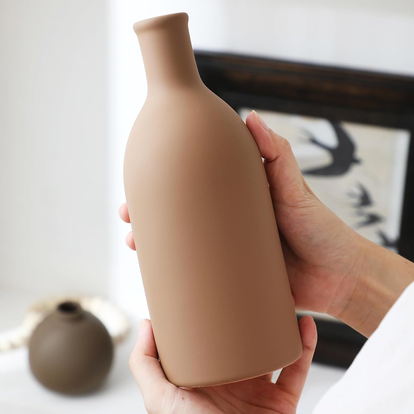 Ceramic Vase / 001-brown / Set of 3