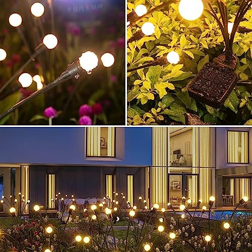 ASMAD Solar Lights Outdoor(6 Pack-48 LEDs),Solar Garden Lights,Fairy Lights