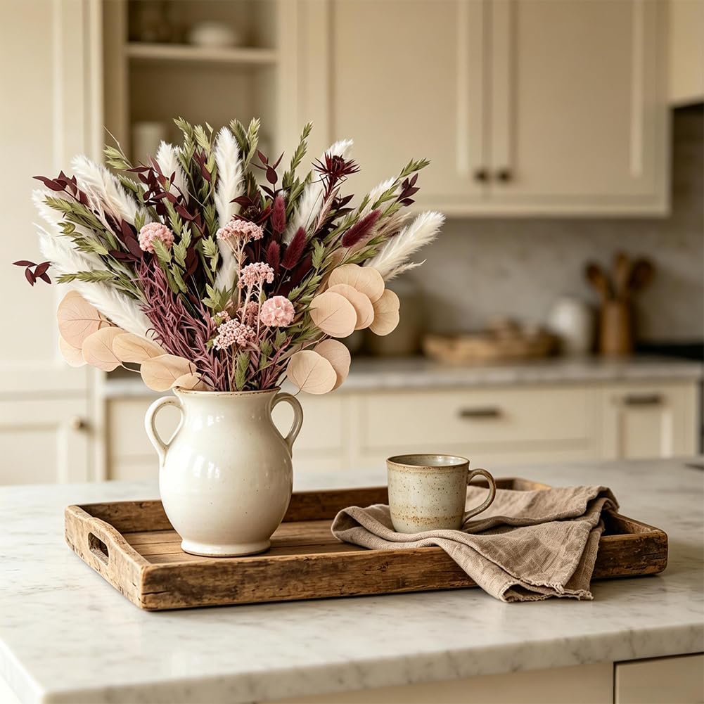 Boho Dried Flowers / Blush Pink Pampas Grass Bouquet