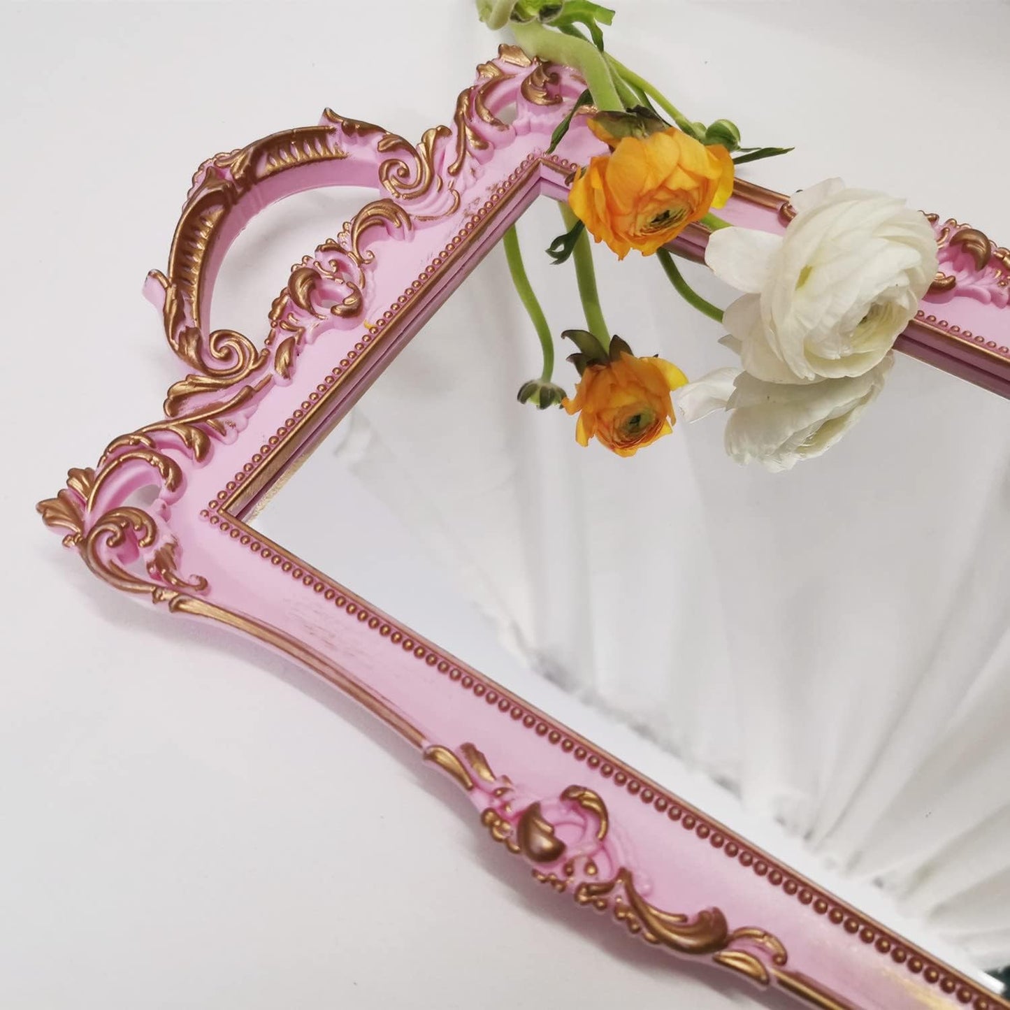 Serving Tray / Makeup Organizer / Golden Pink / 13 x 7.8