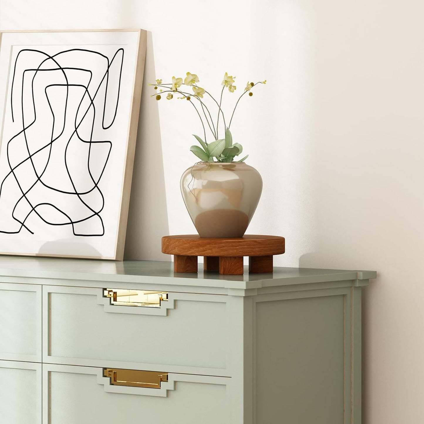 Round Pedestal Stand / Home Centerpiece Decor
