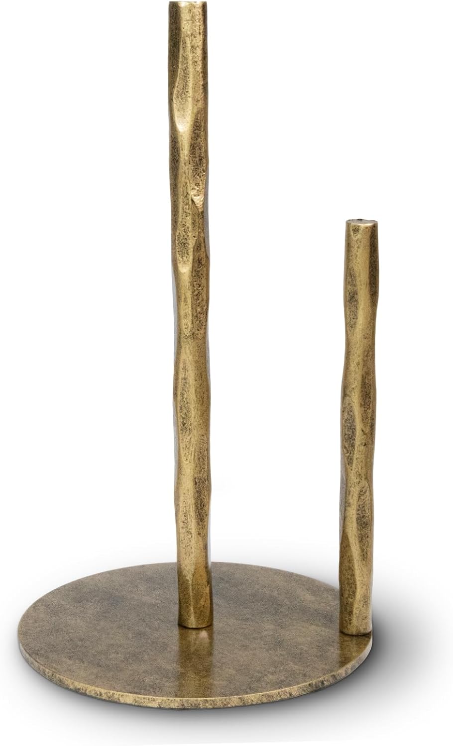 Paper Towel Holder, Hand-Forged Vintage Gold Paper Towel Stand Holder, Kitchen Heavy Duty Solid Metal Countertop Roll