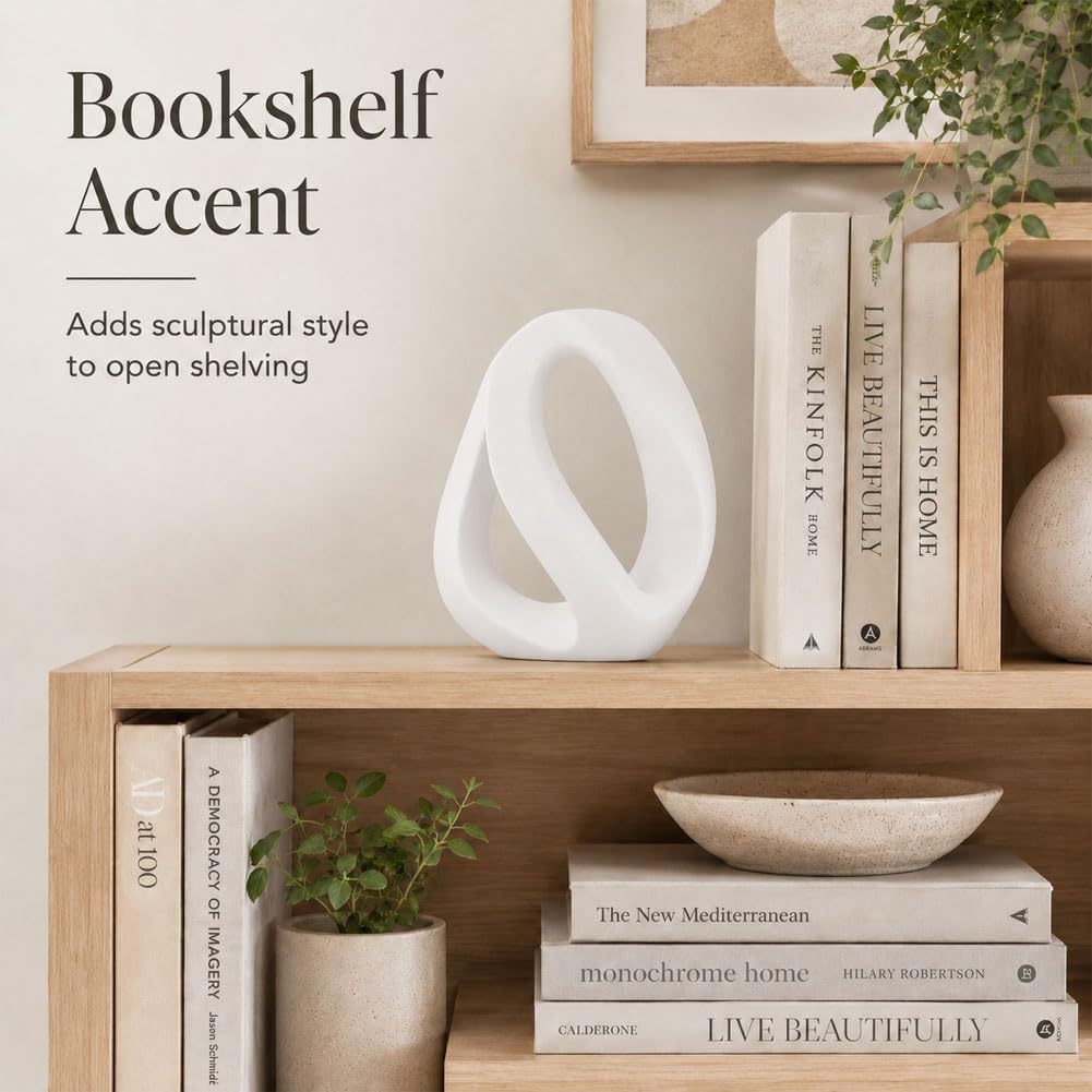 Bookshelf Accent Statue / White